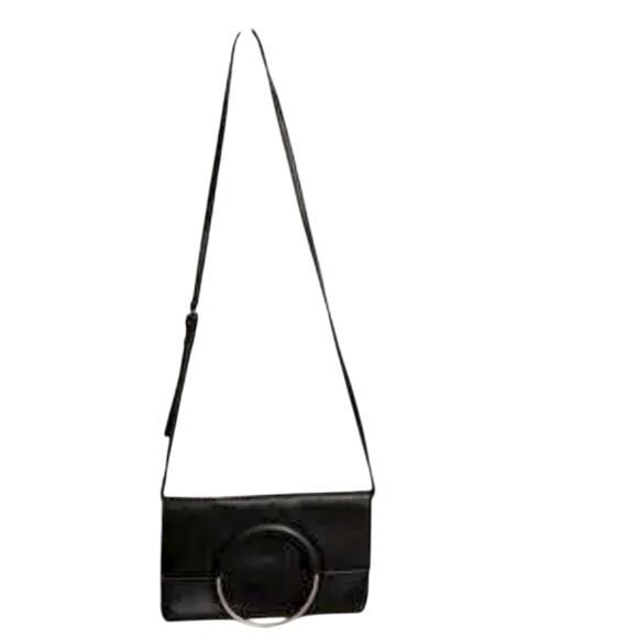 BCBG Black Addison Crossbody with Silver Metal Accent - Picture 3 of 5